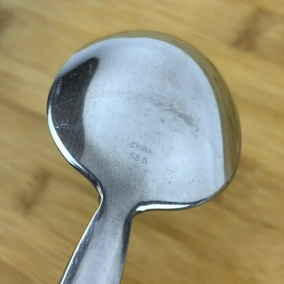 Oneida Leda Set of 2 Oval Soup Spoons 18/10 Stainless Steel Flatware - Picture 5 of 6